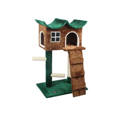 China 60.5*44*92.5cm Viable Fun Design Cat Nest Condo Cat Tree House Cat Climbing Frame With Pet New for sale