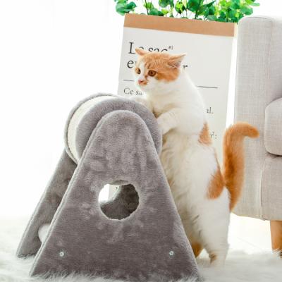 China Viable Roller Cat Scratch Board Tree Scratch Chamber Cat Playing Supplies Wood Cat for sale