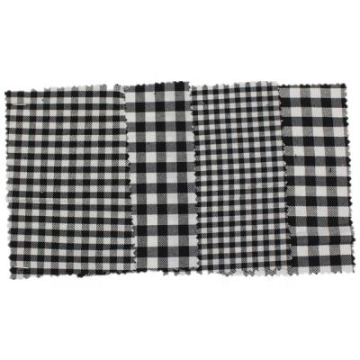 China Double faced Chinese factories directly sell polyester cotton weft knitted elastic plaid fabrics for clothing, shirts, home textiles, pillows for sale