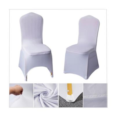 China White Detachable Twill Polyester Chair Cover And Washable Elastic Chair Cover At Wedding Banquet Site Of Hotel for sale