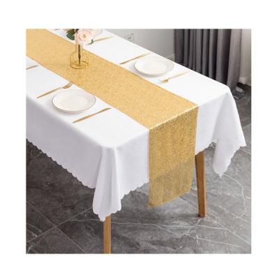 China Wholesale Shiny Luxury Decorative Macrame Table Runner Customized Ribbon SUN Long Table Runner Packing Hotel Square Eco Gross Weight for sale