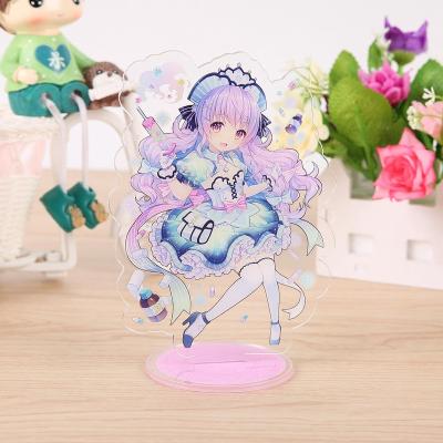 China Custom Acrylic Cute Japanese Plastic Custom Anime Standee Exo Cartoon Character Display Stand Holo Size for sale