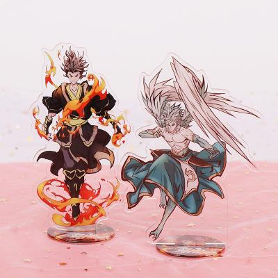 China New Design 2021 Wholesale No MOQ Laser Cut Anime Cartoon Character Transparent Acrylic Standee Custom Display Size for sale