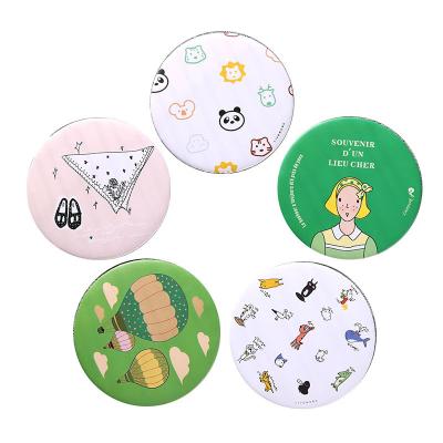 China 2020 Travel Lit Round Mini Makeup New Design Hand Pocket Newcomer Logo Gift Plastic Custom Mirror for sale