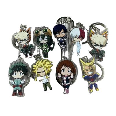 China Free Postage Cute Cute Boku No Hero Academia Soft PVC Key Chain Dangle My Hero Academia Gift Llavero Chaveiro Jewelry Accessories for sale