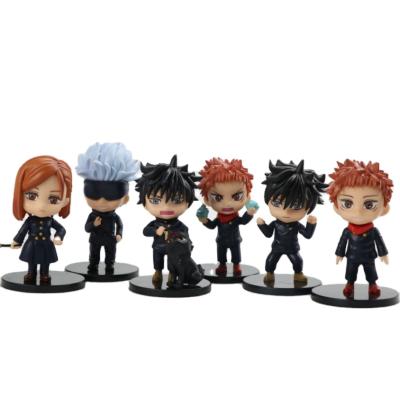 China Comic Toy Cartoon Toy 6pcs Set Jujutsu Kaisen Gojo Satoru PVC Action Figure Figurine Fushiguro Megumi Itadori Yuji Cartoon Model Toys for sale