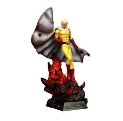 China Toy Retail Anime 43Cm Cartoon Toy Free Postage Box Saitama One Punch Man PVC Action Number Led Light Toy Kids Gift for sale