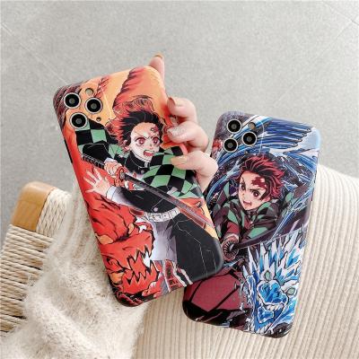 China Anti-drop Anti-drop Free Shipping - New Kimetsu No Yaiba IMD Cartoon Anime Demon Slayer Soft Phone Case Cover For iPhone 12 XS Max 7 XR 11 Pro SE2 for sale