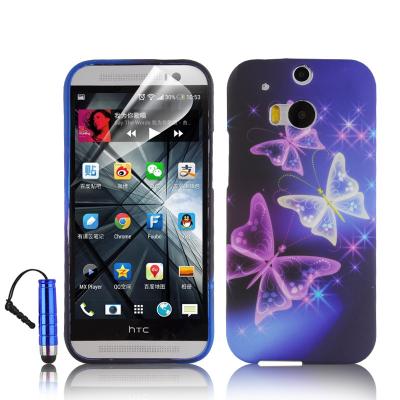 Chine Caisse imprimée de téléphone portable du papillon TPU pour HTC M8, couverture de téléphone portable à vendre