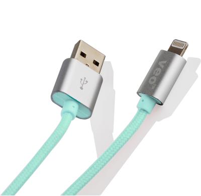 China Aluminum Braid Lightning Iphone 5 / 5s USB Charging Cables 8 pin 1m for sale