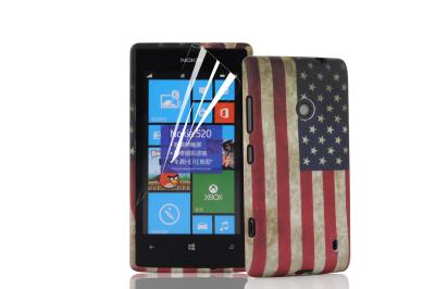 China Lightweight Vintage Unite States Flag TPU Gel Mobile Phone Cases Fo Nokia Lumia 520 for sale