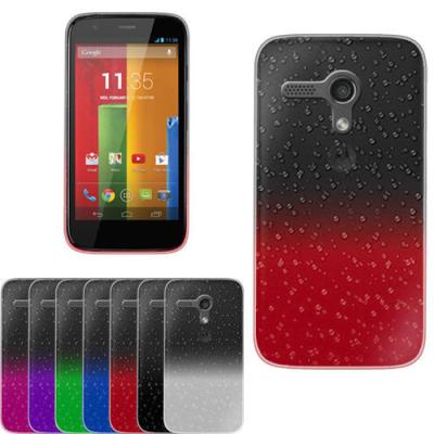 China Transparent 3D Rain Drop Hard Motorola Cell Phone Case For Moto G Fashionable for sale