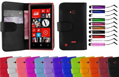 China Colorful Stand Wallet PU Leather Nokia Lumia 720 Mobile Phone Cases for sale