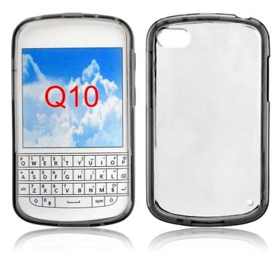 China Transparent TPU Bumper Cell Phone Blackberry Q10 Cases Back Hard Cover for sale