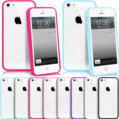 China Scratch Proof Clear PC + TPU Smartphone Protective Case For Iphone4 / 4s / 5 / 5s for sale