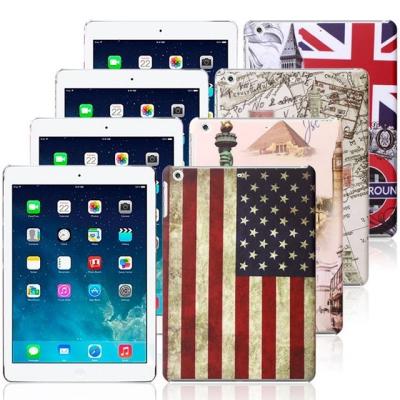 China Retro Flag Printed Plastic Hard Ipad Protective Case For IPad Air for sale