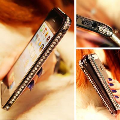 China Diamond Diamante Crystal Bling Metal Bumper phone Case For iPhone 4 4S 5 5S 5C for sale