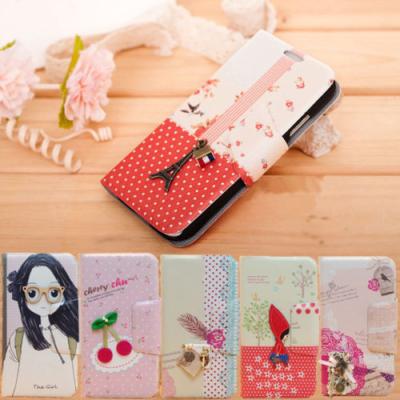 China Fashion Cute PU Leather Wallet Flip Stand Phone Case For Samsung Galaxy S4 I9500 for sale