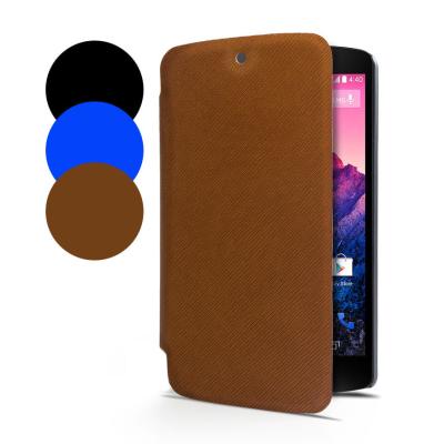 China Brown PU Leather Phone Case , Lg Google Nexus 5 Smart Phone Wallet Cover for sale