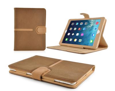 China Colorful Stand PU Leather Ipad Protective Case , Buckle Suede IPad Mini Cover for sale