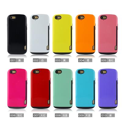 China Colorful Stylish Protective Cell Phone Cases Glossy Hard Back With Card Slot for sale