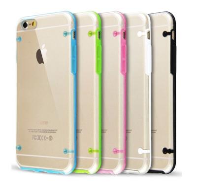 China White / Black Clear Iphone Protective Cases , Apple iPhone 6 Silicone TPU Bumper Case for sale