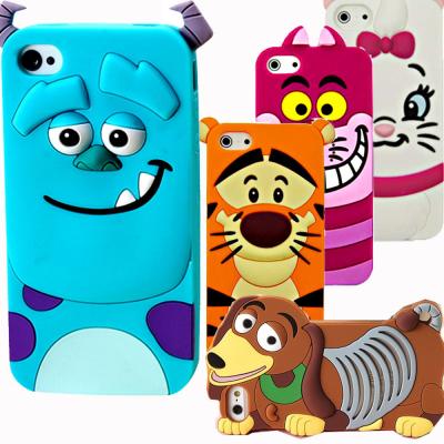 China Silicone Rubber Back Apple Iphone Cases 3D Cute Cartoon For Apple Iphone 6 for sale