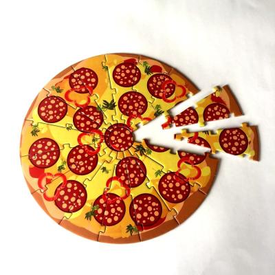 China Custom Factory Direct Sublimation Round Brain Teaser Pizza Paper Puzzle Eco - Friendly for sale