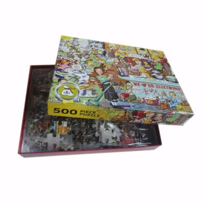 China Best Quality Eco - Friendly Paper 500 Pcs Jigsaw Puzzle Game , 500 Pieces Jigsaw Puzzle For Adults for sale