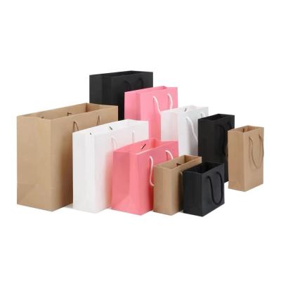 China Wholesale Custom Recyclable Paper Bag Printing Logo Shopping Gift Bag /kraft Bag For Jewelry Packaging for sale