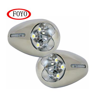 China 316 Stainless Steel Waterproof FOYO Marine Boat LED Navigation Signal Lamp Light White Pier Light for sale