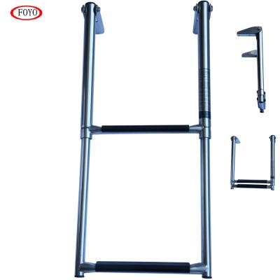 China Over Deck Ladder Foyo 304 Stainless Steel Over Deck Telescoping Folding Boat Ladder For Boat And Yacht for sale