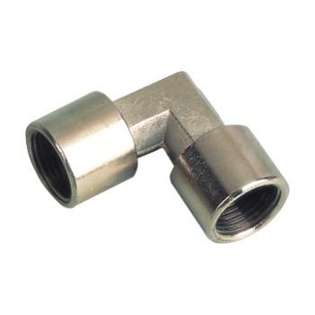 China nickel plated brass l type elbow fitting, female elbow 1/8 1/4 3/8 1/2 inch l type connector for sale