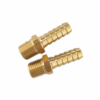 China Copper Male Hose Barb / Barb Fit / Air Hose Adapter Fitting for sale