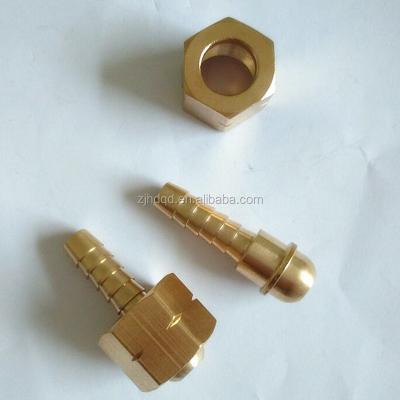 China Copper Brass Twin Welding Hose Fitting , Oxygen Nut / Acetylene Nut With Swivel Nipple for sale