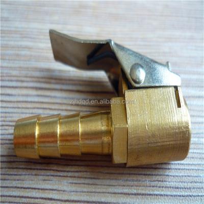 China Brass Body Brass Tire Air Chuck With Clip 6mm 8mm 1/4