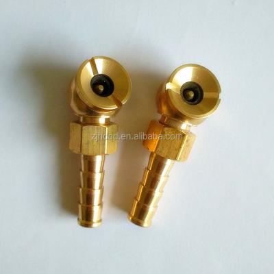 China Brass Air Inflation Tire Chuck With Hose Barb 8mm for sale