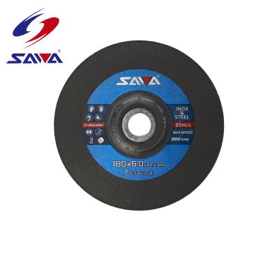 China Stainless Steel Minimize Friction 180x6x22.23mm 3x Lifetime Grinds Abrasive Tools For Angle Grinder for sale