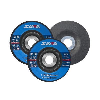 China 115x6.0x22.23mm Custom Durable 3X Grind Polishing Abrasive Disc For Polishing Steel for sale