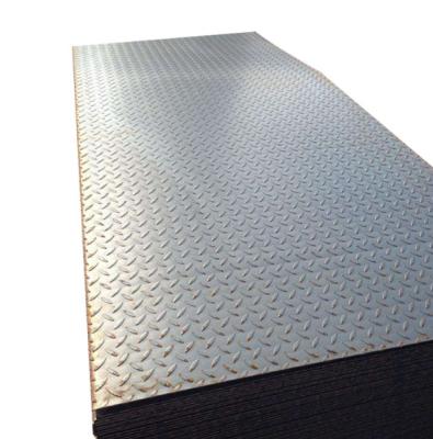 China Boat Plate Ss400 A36 Carbon Mild Steel Sheet Floor Plate Q235 Galvanized Pattern Checkered Non Slip Galvanized Plate Welding Processing Cutting for sale