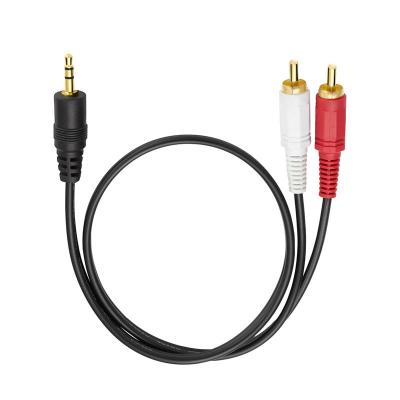 China HDTV Bochara Gold Plated 50cm Jack Male 3.5mm Stereo To Male Audio 2RCA Cable For Speakers None Shielded Amplifier for sale