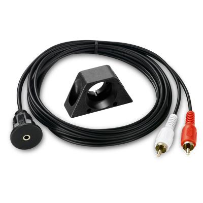 China HDTV Bochara 2 RCA Male to Female 3.5mm Extension Cable Stream Panel Mount for Car Boat Motorcycle 1m 2m for sale