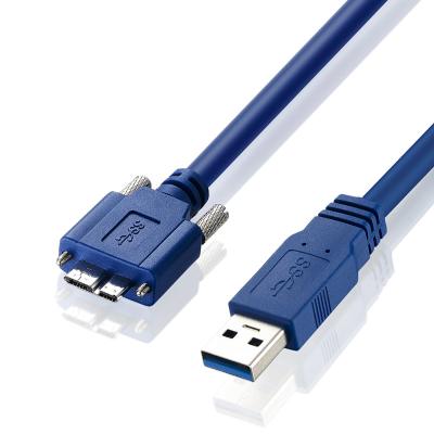 China COMPUTER Bochara USB 3.0 Data Cable Micro USB 3.0 Type A Male To Micro USB 3.0 Foil+Braided Male Shielded With Screw Panel Mount for sale