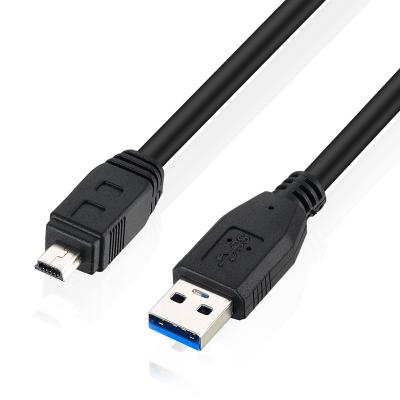 China Camera Bochara USB 3.0 Type A Male To Male Mini 10 Pin Type B Dual Frame Data Cable Super Speed ​​1m 1.5m (Foil+Braided) for sale