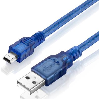 China Bochara MP3/MP4 Player Mini 5Pin USB Cable USB 2.0 Type One Male To Mini Male 5P Double Data Cable (Foil+Braided) Shielding 30cm 50cm 1m for sale