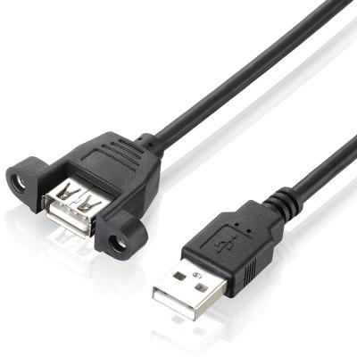 China COMPUTER Bochara USB 2.0 Extension Cable Male To Female With Screw Panel Foil+Braided Mount Shielded 30cm 50cm 1m 1.5m 2m 3m 5m for sale