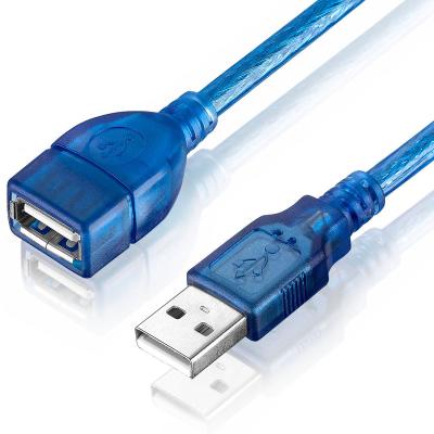 China COMPUTER Bochara USB 2.0 Extension Cable Male to Dual Female M/F (Foil+Braided) Armature Transparent Blue 1.5m 1.8m 3m 5m 10m for sale