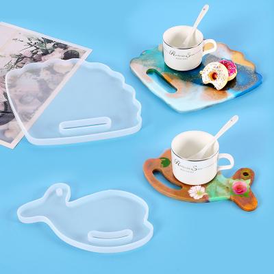 China Viable Fish And Scallops Silicone Tray Molds Resin Molds For Home Decoration , Table Dish for sale