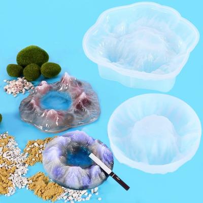 China Viable Silicone Ashtray Resin Mold, Ashtray Molds For Epoxy Resin, For Home Office Decor Soap Candle Holder for sale