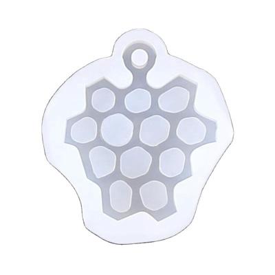 China Silicone Rubber Gutta Percha Mirror Silicone Pendant Mold Crystal Honeycomb Cake Decorating Mold Crystal Honeycomb DIY Sugar Honeycomb for sale